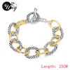 Lien chaîne UNY Bracelet Designer marque David inspiré Bracelets Antique femmes bijoux câble fil Vintage cadeaux de Noël Bracelet226W