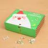 Cartoon Christmas Santa Claus Paper Presentförpackning Boxar Julfest Favorit Boxväska Hem Party Supplies