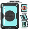 360 Rotating Three Layer Hybrid Shockproof Stand Case for iPad Pro 10.9 11 10.2 Samsung Galaxy Tab A T590 S6 P610