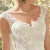 Luxe strand bruidsjurk chiffon kant applicaties trouwjurk 2020 wit / lvory backless vestido de noiva boho trouwjurk
