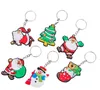 Cartoon cute Santa Claus key chain Men and women Christmas gift pendant couple keyrings Keychains ornaments dhl fast ship