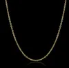 Высокое качество 18K позолоченный Роло цепи ожерелья способа 1.5mm 18 дюймов DIY Подвеска Brass ожерелье штрафа ювелирные изделия для женщин девочек