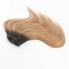 Clip de cabello humano en extensión de cabello Color mezclado # 2 # 6 # 27 Estilo de moda más vendido Cabello virgen brasileño recto 100 g por paquete