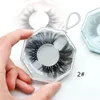 Nytt ögonfransfodral Creative False Eyelash Packaging Box Acryl Polygonal Keychain tomt franspaketfodral med bricka utan ögonlopp9426916