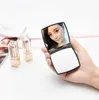 Nouveau miroir de maquillage double face pliant classique en acrylique de haute qualité à clapet noir miroir de maquillage Portable avec boîte-cadeau 286C