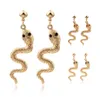 Novo Presente de Chrismas para Menina Lady Snake Brincos Kit Animal Snake Dangle Brincos Earrings Onda Gota Brincos Para As Mulheres Moda Jóias