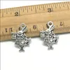 Wholesale 100pcs Rabbit Antique Silver Charms Pendants Jewelry Making DIY Keychain Ancient Silver Pendant For Bracelet Earrings 20x14mm