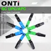 Freeshipping 200pcs SC UPC Single Mode Fiber Optic Fast Connector APC FTTH SC Quick Connector SC Adapter Field Assembly