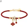 Hommes femmes charme chinois corde chaîne amitié rouge Bracelets pour chanceux chaîne Bracelet amant cadeau 6243101