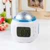 Mini Color Changing Digital LED Wekker Kleurrijke Natuurlijke Sound Wake Up Light Neard Round Thermometer Elektronische Desk-kalender door UPS