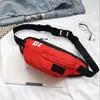 Unisex Stampa Lettera marsupio Canvas Bag Bag donne degli uomini della cinghia di modo casuale borse Belt Pouch femminile di viaggio Banana Uomini Fanny Borse portafoglio telefono