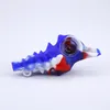 Belle cuillère tuyau portable silicone eau à la main pour le tabac Dab plates-formes pétrolières verre Bongs pipes à fumer