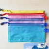 Grid Zipper Archival Bag Multi Color Folders Waterproof Plastic File Pocket Student Stationery Filing Supplies 1 55zt C R