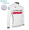 Maglia da ciclismo a maniche lunghe invernale in pile termico con bandiera della Repubblica della California 2024233E