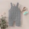 Sommar nyfödda baby kläder spädbarn toddler pojkar tjejer ärmlös rem romer jumpsuit overalls outfits barnkläder 0-18m