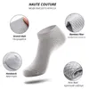 10 Pairs Bamboo Fiber Men Socks Short Ankle Business Black Male Meias Socks Summer Breathable Men Dress Shoes Clothes Size 38-43