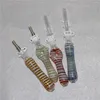 Glazen nectar waterpijp met 10 mm kwart tips titanium tip keck clip siliconen container reclaimer nectar voor roken