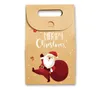 Sacs-cadeaux de Noël Noël Vintage Kraft Paper Cuandy Cas de bonbons emballés Package de décoration Favoris Favoris Fournitures Fournitures Livraison LSK1003