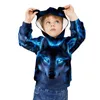 Autumn Winter Kids Blukie Wolf Lion Animal 3D Printed Bluz Bluza dla dzieci chłopcy płaszcz Cute Ears Hoym Sweat Garcon Enfant 412Y Y7242262