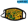 24style Sunflower Mask 3D Digital Print Face masks Elastic Fabric Cloth Mouth Mask Reusable Anti Haze Dustproof Cover Mascarilla GGA3688-10