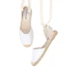 2020 Rushed Nieuwe Collectie Echte T-riem Appartement met Open Sandalen Sapatos Mulher Sandalias Mujer Womens Espadrilles Flat Shoes Y200620