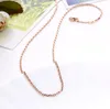 High Quality 18K Gold Plated Rolo Chains Necklaces Fashion 1.5MM 18 inch DIY Pendant Brass Necklace fine Jewelry for women girls