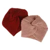 Bonnet/crâne casquettes 2022 chapeau d'hiver femme européenne américaine laine couleur unie musulman croix tricoté manches casquette Toque1