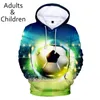 Hoodies masculino moletom camisolas impressas casuais 3d futebol homens moda moda outono crianças moletom meninos adequados meninas meninas preto pulôveres