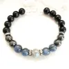 MG0880 Novo Design Masculino A Garde Kyanite Pulseira Natural Hematita Labradorite Pulseira Artesanal Turmalina Preta Jewelry290C