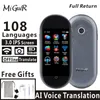 Freeshipping Por 8 Voice Translator 108 Språk 3.0 IPS Touch Screen Dual Speakers 12.0mp Foto Översätt lager