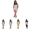 Kadın Setleri Yaz Eşofman Kısa Kollu Çizgili Baskı Tops + Pantolon Suit İki Parçalı Set Gece Kulübü Outfits Y0506