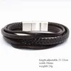 Tennis LOOKER 2021 Fashion Stainless Steel Chain Genuine Leather Bracelet Men Adjustable Vintage Male Braid Jewelry For Women1