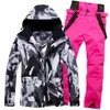 Skiing Jackets Ski Suit Men Winter Outdoor Windproof Waterproof Thermal Male Snow Pants Sets And Snowboarding Jacket