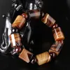 Bracelet de perles en baril de Sardonyx naturel du brésil, perles de transfert Passepartout, bijoux