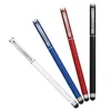 100 stks / partij 2 in 1 capacitieve pen touchscreen tekening pen stylus touch hoofd neutrale metalen pennen voor tablet pc smart phone