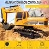 124 6CH Metal Excavator Charging RC Car 270 Degree Rotation Alloy Bucket Remote Control Vehicle Truck Electric Model Boys Kids To6675850