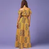 2020 Letnie Afryki Dresses Dla Kobiet Floral Print Dashiki Bazin Panie Ubrania Sexy Ramię Off Robe Africaine Bohemia Spódnica CX200813