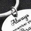 Graduation Keychain Gifts for Teen Girls Boys Son Daughter Birthday Gifts Engraved Key chain Always Remember You Are Braver1314b