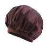 Silk Satin Bath Woman Caps Head Wrap Hair Care Bonnets Round Stretchable Fitted Sleep Hats Bathroom Accessories 5 3ba B2