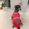 Moda köpeği yaz spor yeleği pet kedi sweatshirt futbol basketbol forması kıyafetleri küçük orta köpekler için drop sbc02 t2009297h