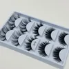 2020 nyaste 5 par 5D Mink False Eyelashes Set Rose Gold Packaging Box Handgjorda återanvändbara falska fransar Eye Makeup Accessories Drop 6255571