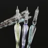 Pc 0.7mm Glass Drip Fountain Pen Vintage Dip Dipping Signature Filling Ink Pens Writing Tools