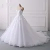 2021 Prawdziwe zdjęcie Suknia White Wedding A-Line Spaghetti V-Neck Zipper Open Back Tulle Vestidos de Novia Robes De Marioe Party Suknie ślubne