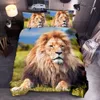 Copripiumino Set Animal lupo del leone della tigre di stampa del leopardo Quilt Cover 3D Digital Bed Duvet Quilt Cover Set Bedding Set 2020 Nuovo