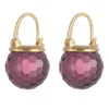 Vanssey Luxury Fashion Jewelry Purple Austrian Crystal Ball Heart Drop Earrings Wedend Partyアクセサリー