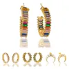 18k boucles d'oreilles en or pierre