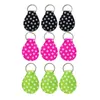 Neoprene Quarter Holder Keychain Diving Material for Party Favor 27 Designs Unicorn Pattern Floral Print with Metal Ring