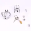 Male Penis Cage with Urethral sounds Plug Stainless Steel Cock ring Chastity Locks Sex Toy For Men