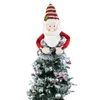 Grote Kerstboom Topper Decoratie Kerstman Sneeuwpop Rendier Hugger Kerstvakantie Winter Party Ornament Supplies JK2008XB