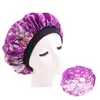 Satin Soie Équipée Chapeaux Fleur Ronde Cheveux Bonnets Large Bord Bain Chapeau Tête Wrap Élastique Nouvelle Ere Chambre Produits Femmes 4 7ba B2